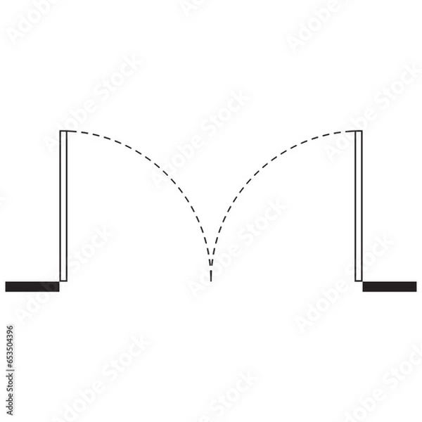Fototapeta door plan icon design vector isolated