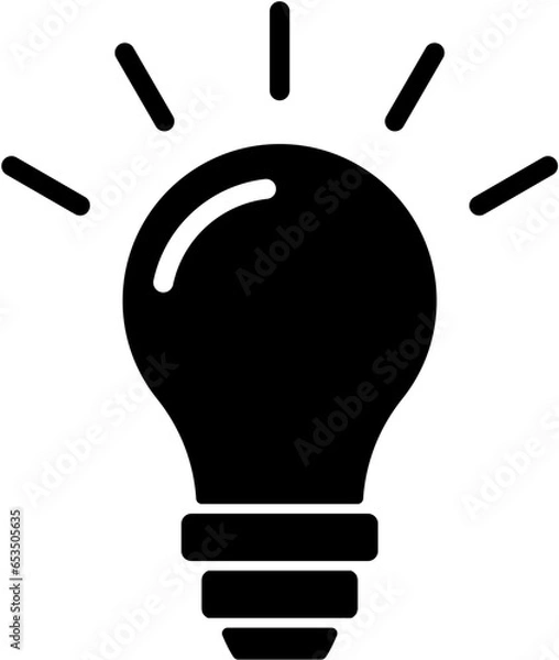 Obraz Lamp idea icon. vector file format