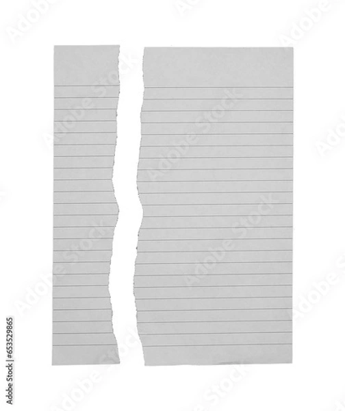 Fototapeta Paper has white torn lines on transparent background png file.