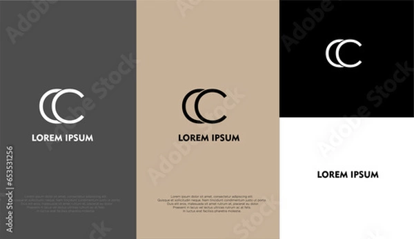 Fototapeta modern design logo for infographics with different background colour