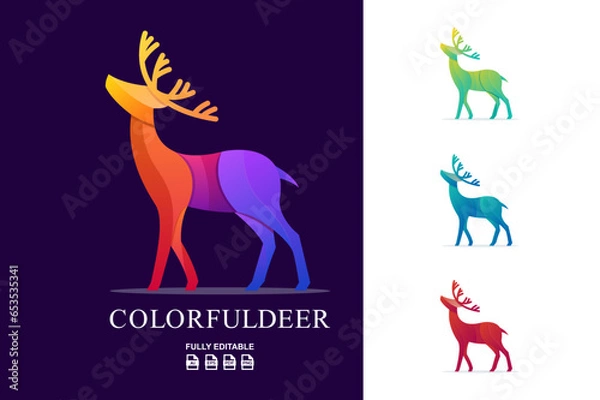 Obraz COLORFULDEER LOGO TEMPLATES