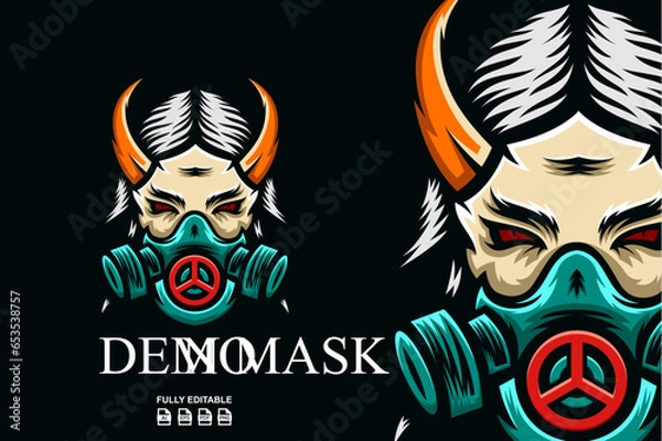 Obraz Demon Mask Mascot Logo