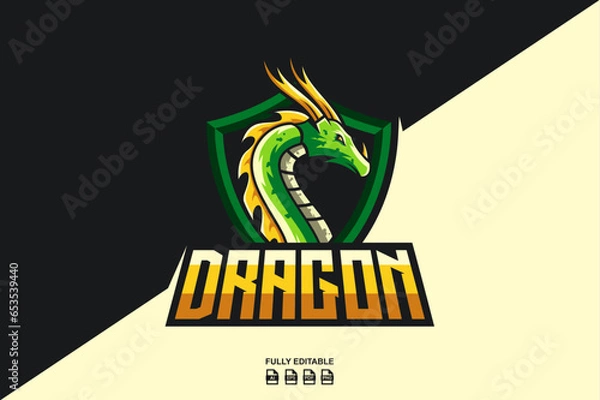 Obraz Dragon Mascot Logo