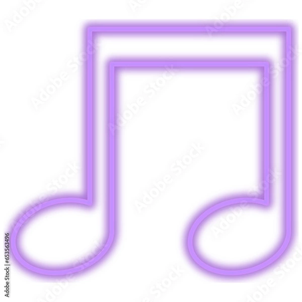 Fototapeta Music Note Neon