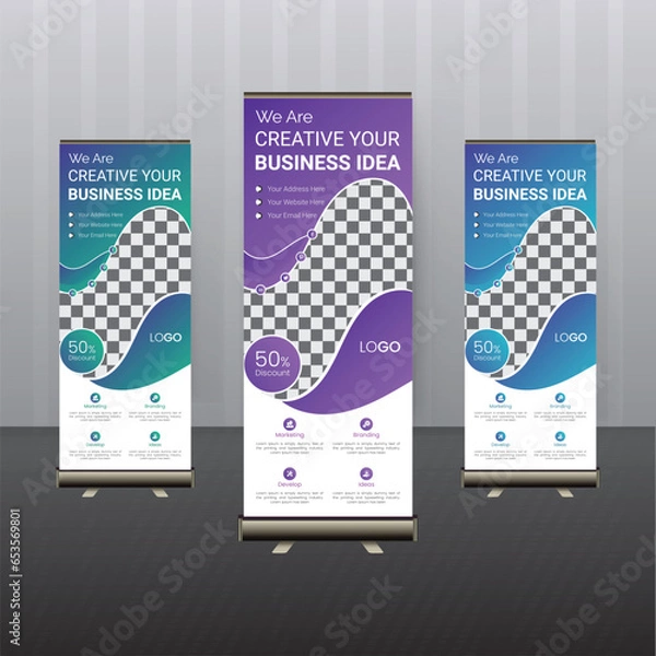Obraz business roll up banner design