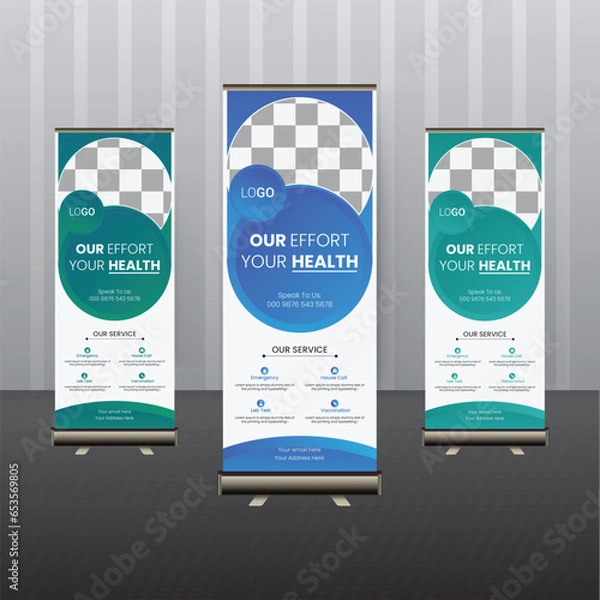 Obraz medical  roll up banner design