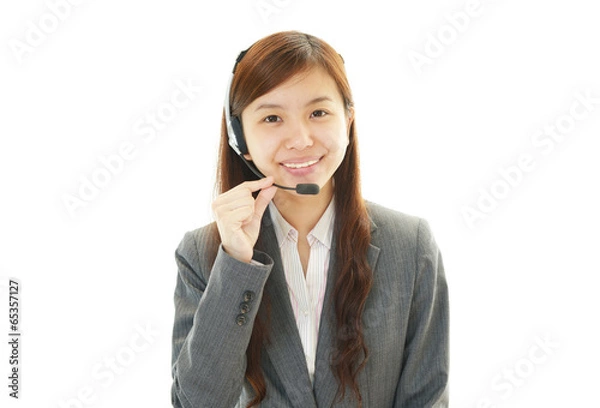 Fototapeta 笑顔のオペレーター