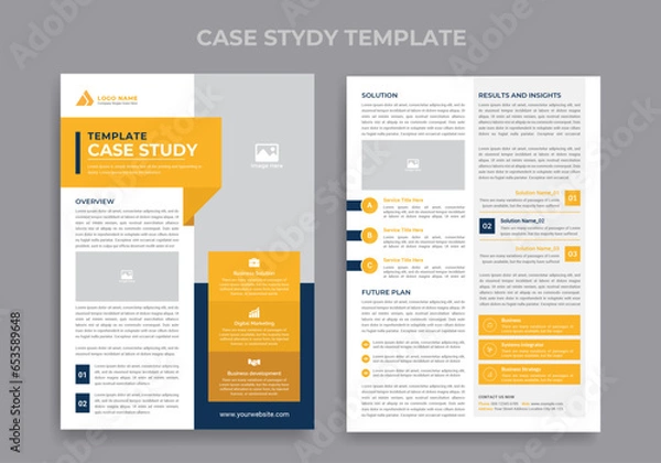 Obraz Business Case Study Template Design