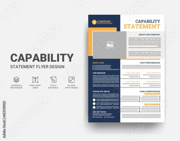 Obraz Capability Statement Template Design