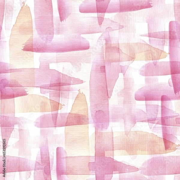 Obraz Pink watercolour abstract seamless pattern