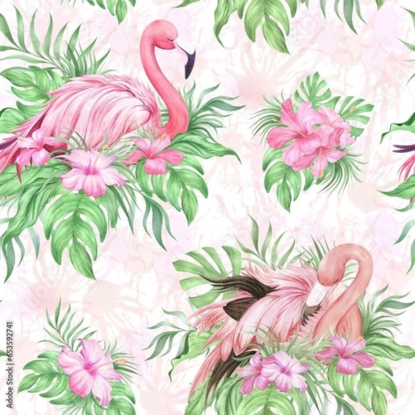 Obraz Flamingo seamless patterrn