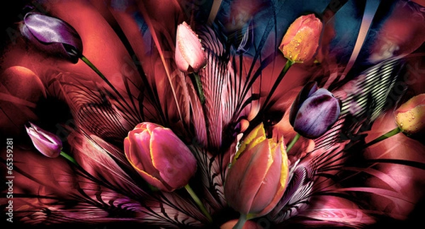 Fototapeta tulips abstrackt
