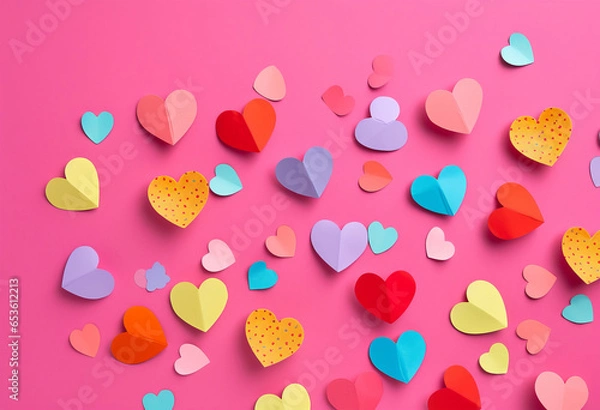 Fototapeta Hearts with backround