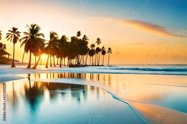 Obraz sunset on the beach