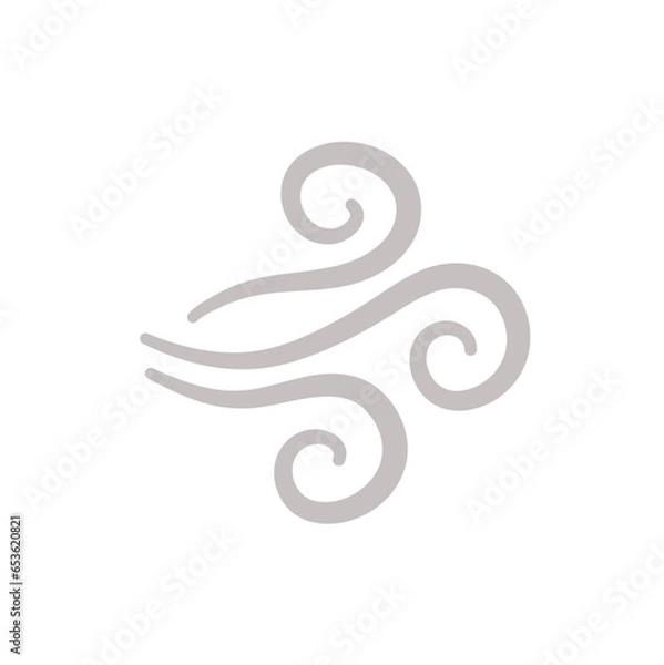 Obraz Doodle wind blow icon vector