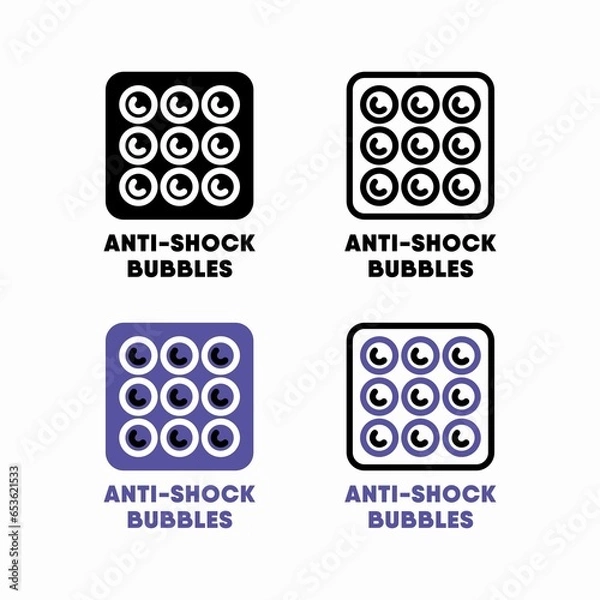 Fototapeta Anti shock-bubbles vector information sign