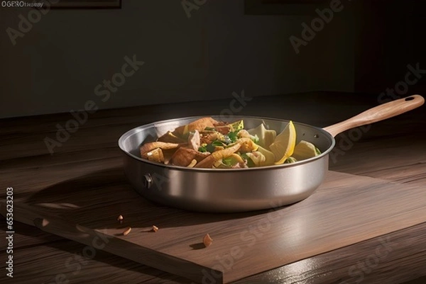 Fototapeta フライパンの料理