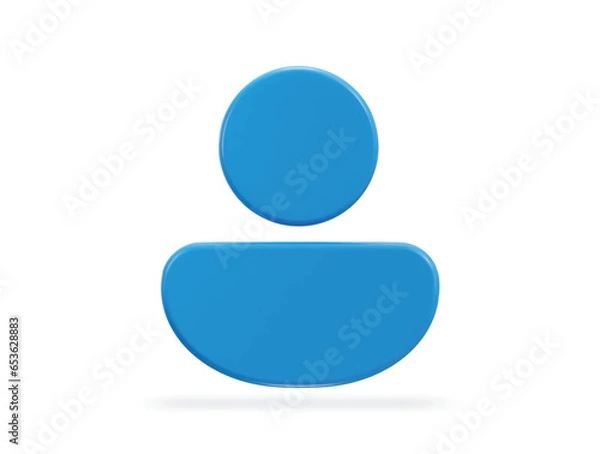 Obraz 3d user profile icon illustration