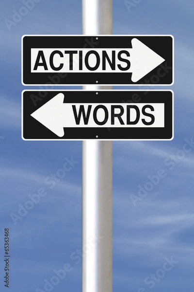 Obraz Actions or Words