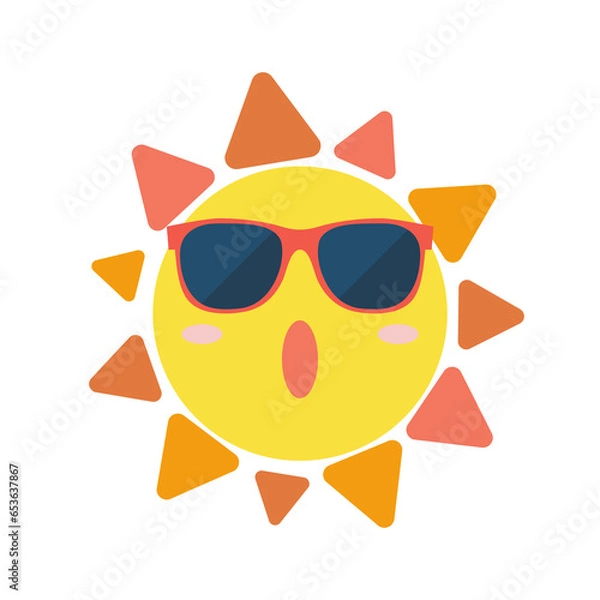Obraz Summer sun wearing sunglasses