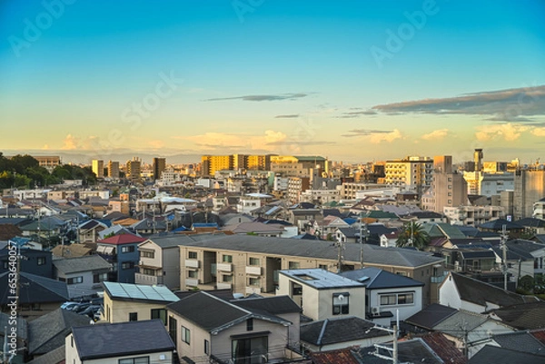 Obraz 朝焼けの住宅街のイメージ写真