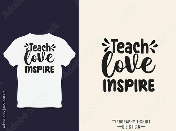 Fototapeta Teacher T shirt Design Template with vector