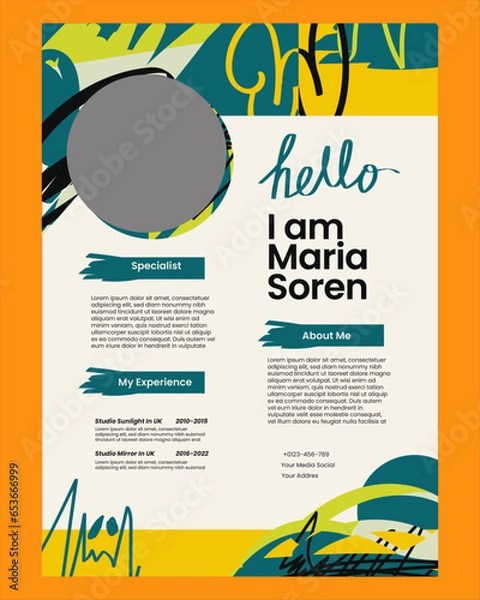 Obraz Modern Resume CV Design Template