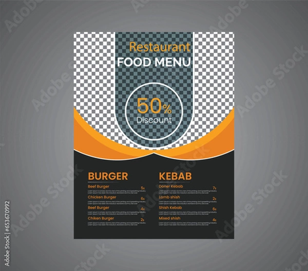 Obraz Menu design vector Layout 