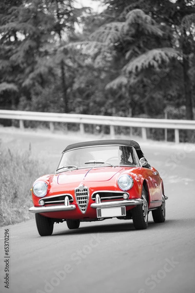 Fototapeta Red classic car