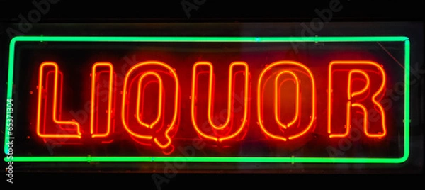 Obraz neon sogn "liquor"