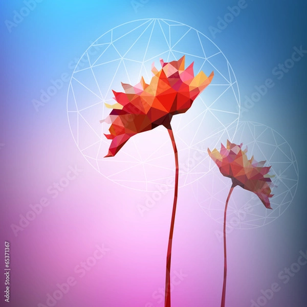 Obraz Vector: abstract paper flowers