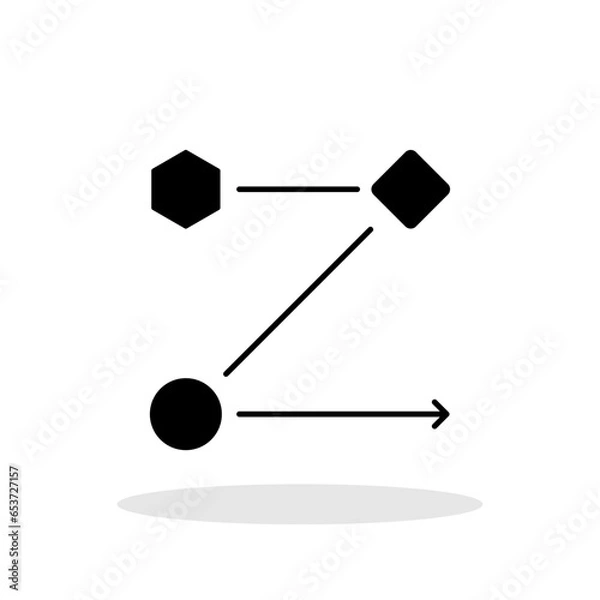 Obraz Workflow icon in flat style. Password lettering with star symbol for your web site design, logo, app, UI Vector 