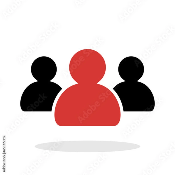 Obraz Leader icon in flat style. Boss symbol for your web site design, logo, app, UI Vector 