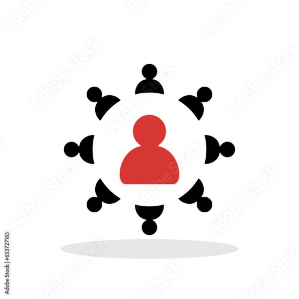 Obraz Leader icon in flat style. Boss symbol for your web site design, logo, app, UI Vector 
