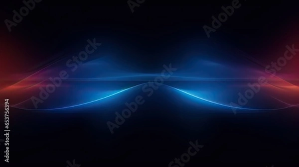 Obraz The waves on a dark background with reflections