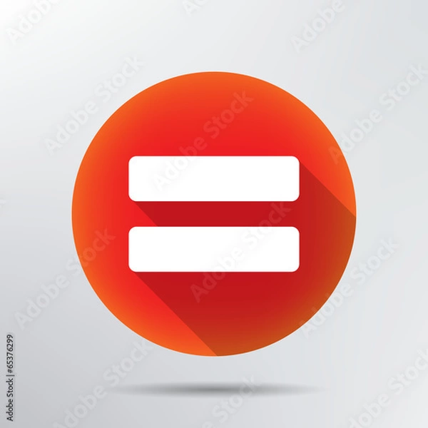 Obraz Sign equally icon.