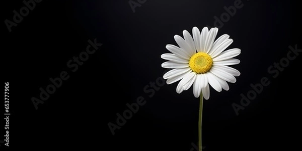 Fototapeta beautiful daisy flower blank space background, ai generative