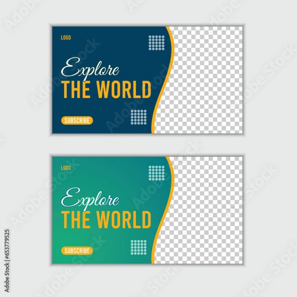 Obraz youtube thumbnail template