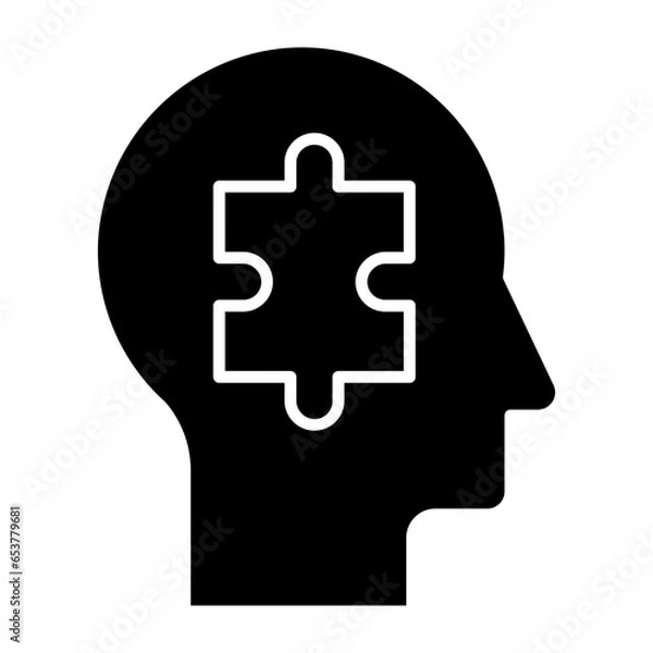 Fototapeta Problem Solving Glyph Icon