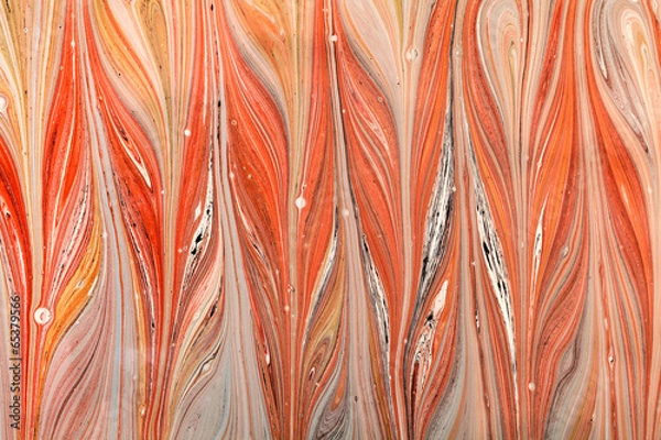 Obraz Marbled paper technique