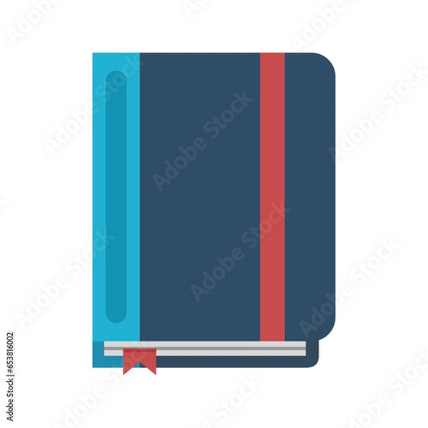 Obraz book with bookmark icon vector illustration