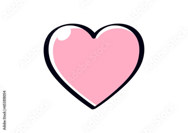 Fototapeta 手書きのハートアイコン