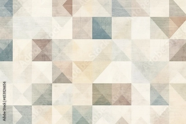 Obraz Cream and grey modern abstract background design featuring geometric triangle shapes, subtle gradient, captivating noise, and fine-grain texture—a visual symphony in harmonious abstraction
