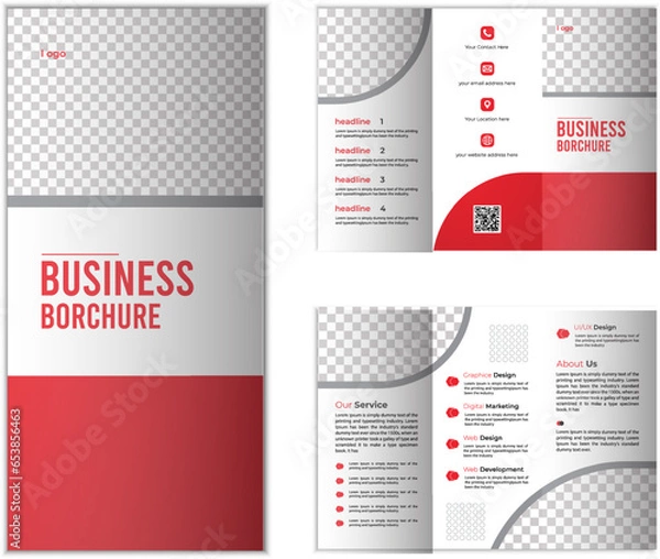 Obraz modern trifold business brochure template