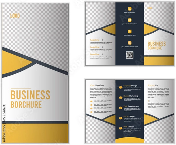 Obraz modern trifold business brochure template