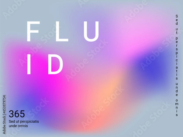 Fototapeta Liquid on colorful background. Bright mesh blurred pattern in pink, blue, green tones.