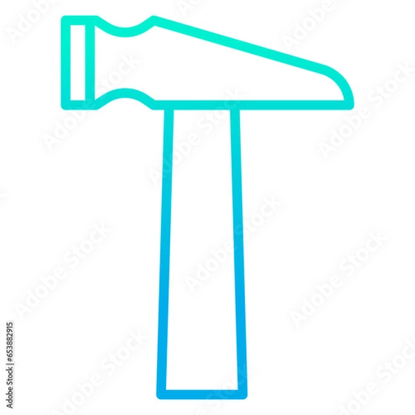 Obraz Outline gradient Hammer icon