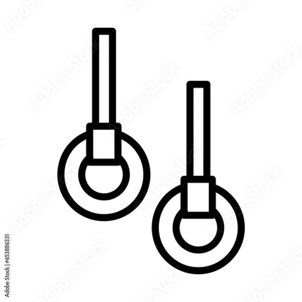 Fototapeta Outline gym ring icon