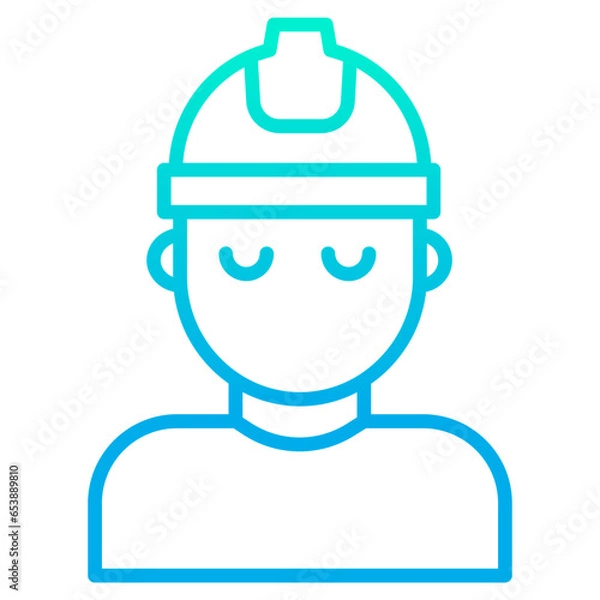 Obraz Outline gradient Man Engineering icon
