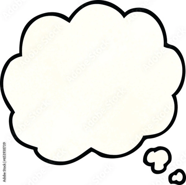 Fototapeta cartoon doodle thought cloud